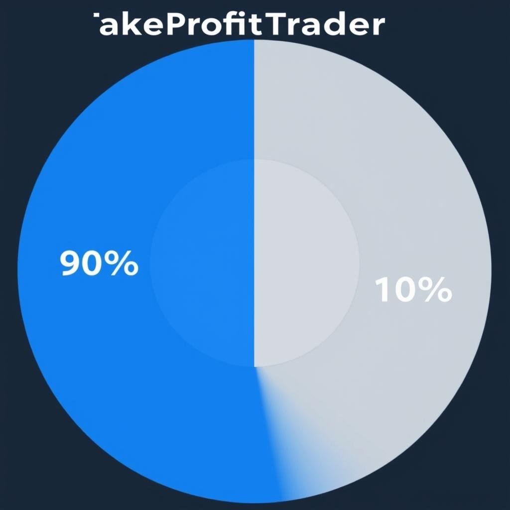 TakeProfitTrader 90/10 profit split visualization in 2025 review TakeProfitTrader 90/10 profit split visualization in 2025 review