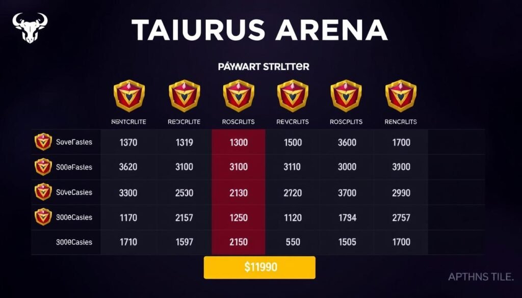 Taurus Arena payout structure