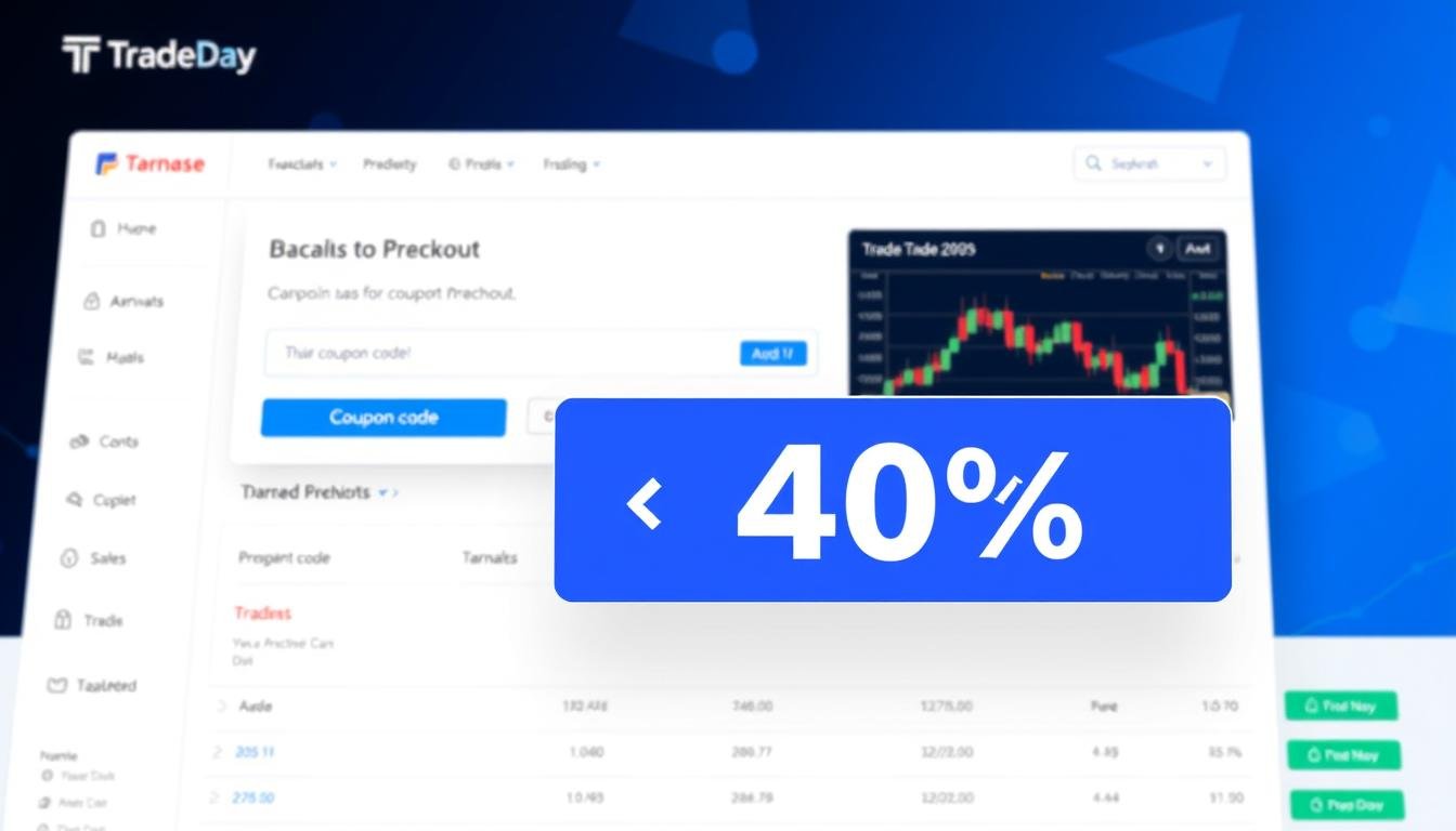 TradeDay CFT Coupon: Exclusive 40% Off Funded Trader Program 1 TradeDay funded trader platform dashboard showing the TradeDay CFT coupon applied