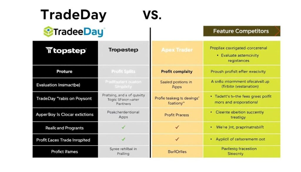 TradeDay prop firm compared to competitors