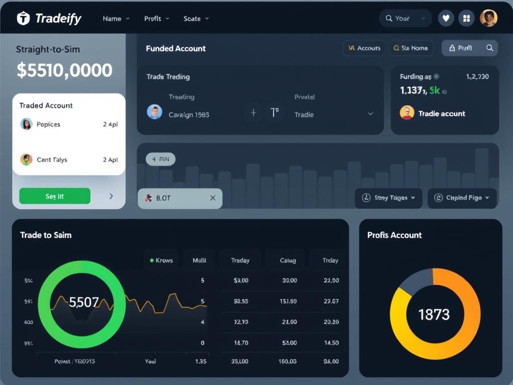 Tradeify review 2025 Straight-to-Sim funded account dashboard